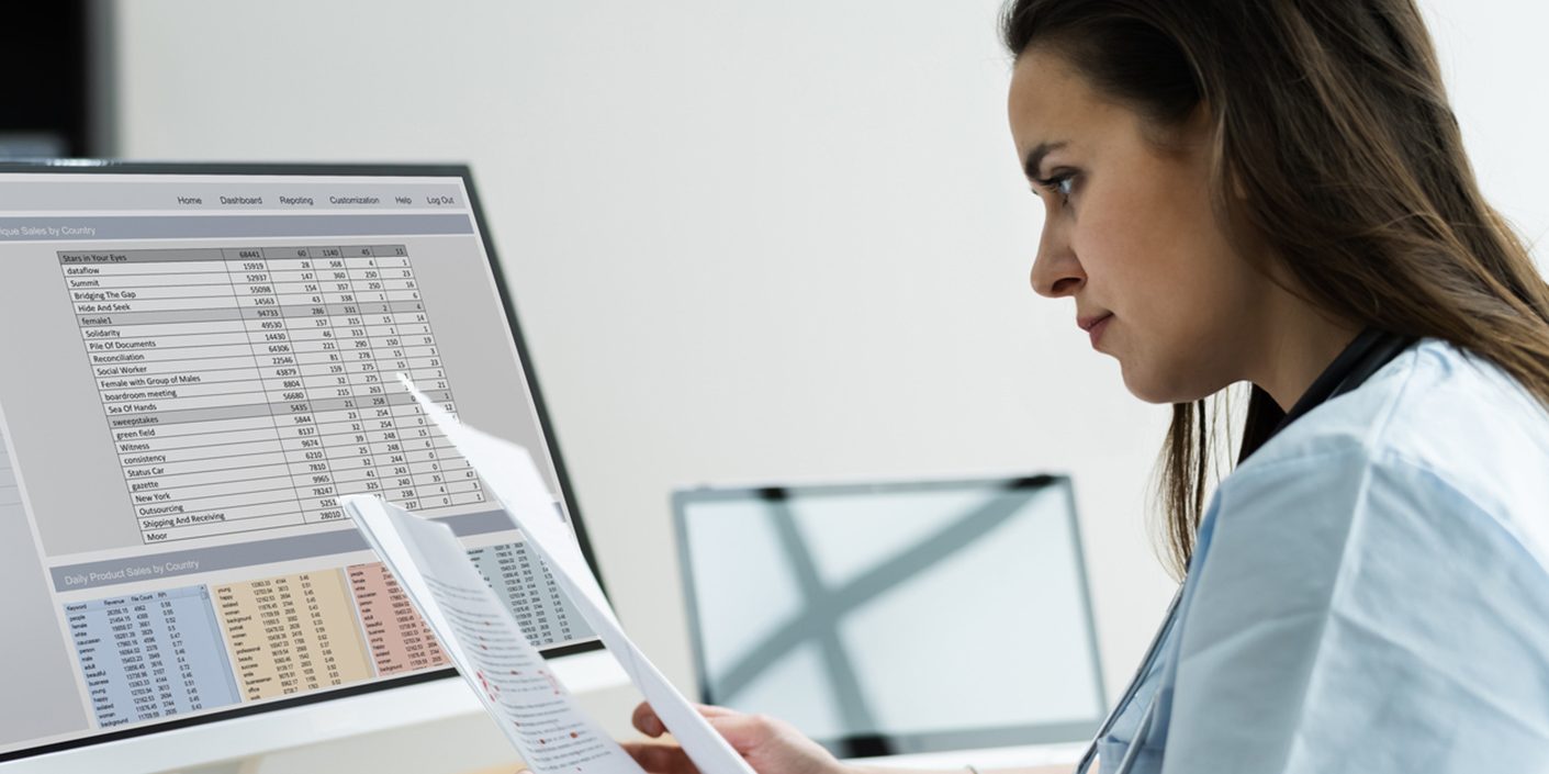 nurse auditing medical bills